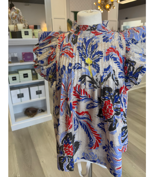 Oliphant Pintuck Ruffle Top 3030N