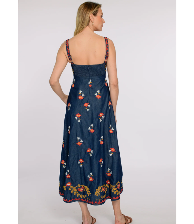 Annalisa Dress Denim Embroidery 179236