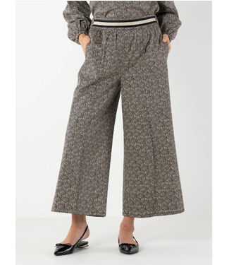 Emily McCarthy Teddy Crop Trouser Black Tonal Monogram
