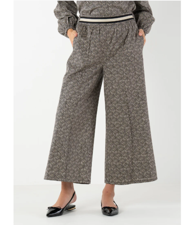 Teddy Crop Trouser Black Tonal Monogram