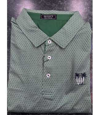 Divots Hiltons Hexagon Print Polo 2237