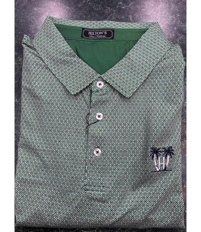 Hiltons Hexagon Print Polo 2237