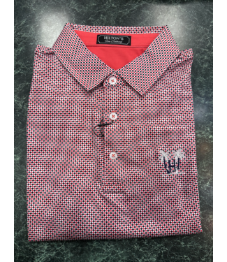 Divots Hiltons Geometric Print Polo 2235