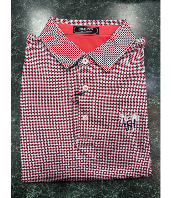 Hiltons Geometric Print Polo 2235