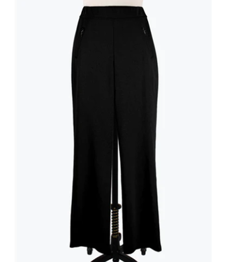 Pull On Straight Fit Pants, Black