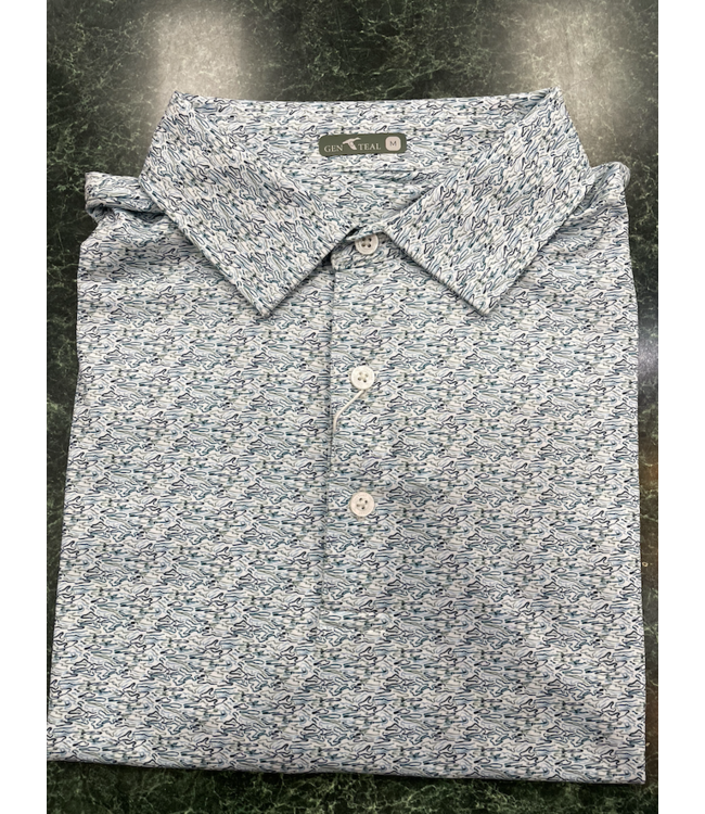 Ripple Effect Printed Performance Polo