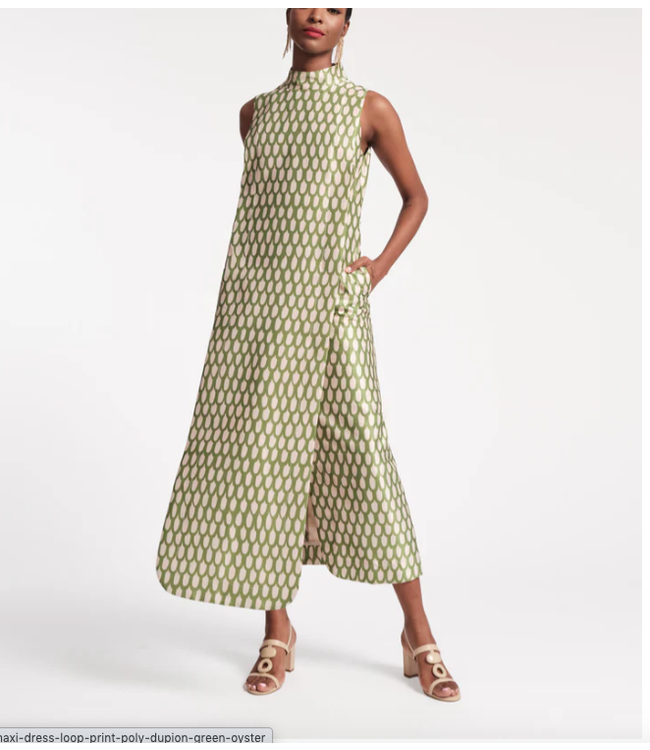 Frances Valentine Carlyle Maxi Dress Royal Palm- 840398740429