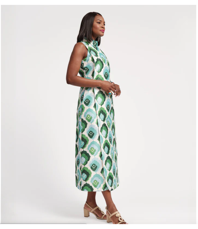 Frances Valentine Carlyle Maxi Dress Royal Palm- 840398740429