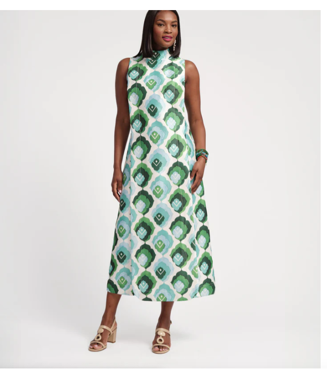 Frances Valentine Carlyle Maxi Dress Royal Palm- 840398740429