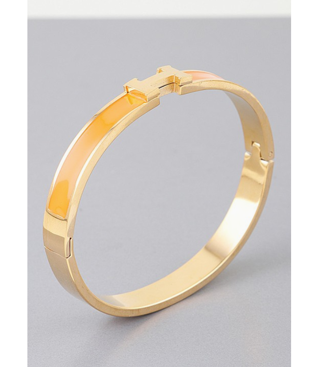 Bright H Cuff Bracelet-orange