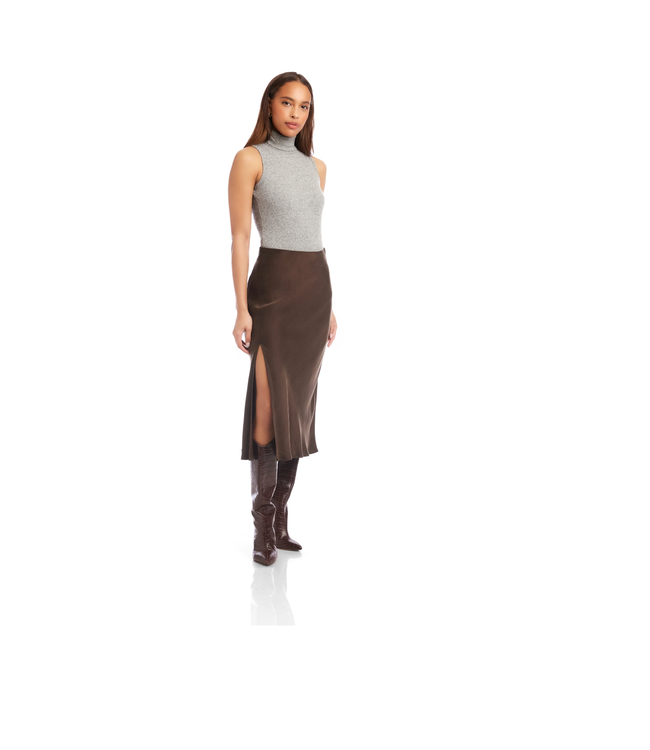 Fifteen Twenty 3F19530  Brown Midi Skirt