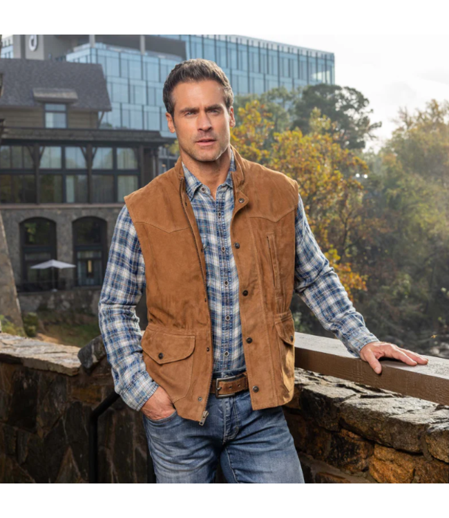Madison  Creek Bandera Goat Suede Leather Vest