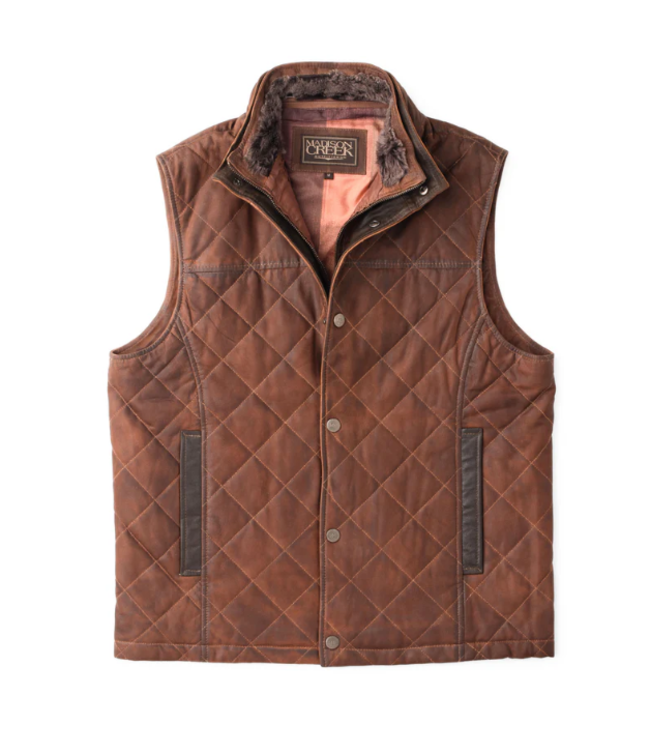 Madison  Creek Beaver Creek Waxed Goat Suede Vest