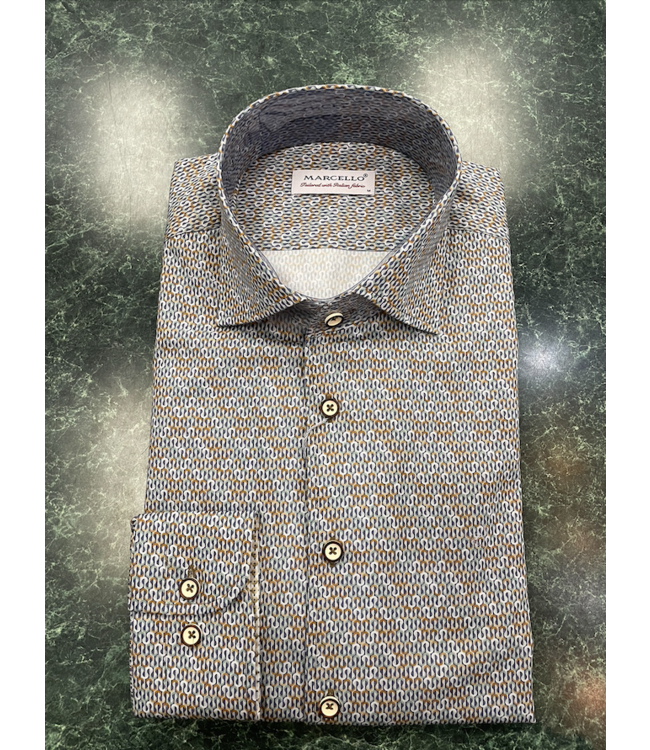 Python Swirl Roll Collar Sport Shirt W032R
