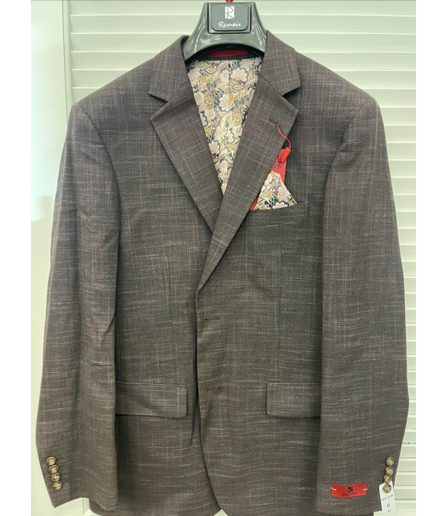 Novara Renoir New Slim Fit Sport Coat Brown 294-51