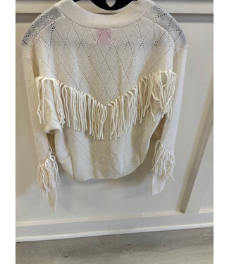 Brodie Cashmere Brodie B-068/008 Ashley Fringe cardi