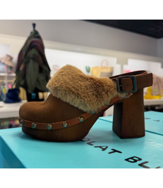 chocolat blu Fawn Cinnamon Suede Clog
