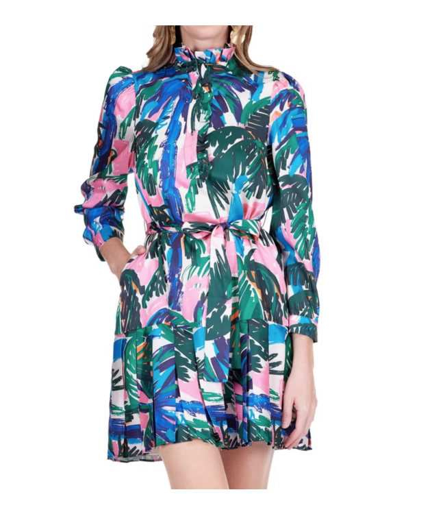 Jade #74H9876 Pleated Flounce Dress