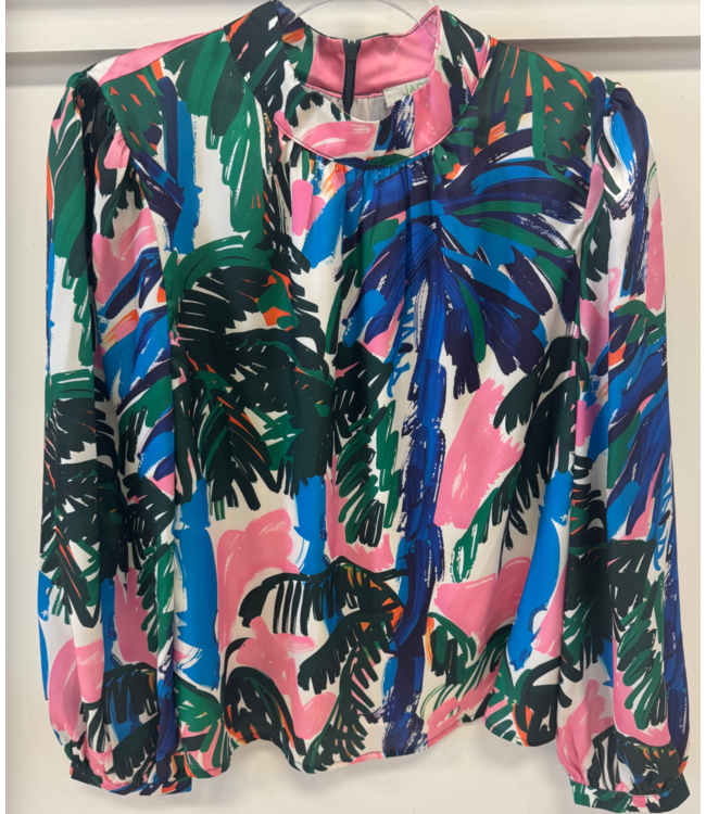 Jade #74H9985 Stand Collar Top