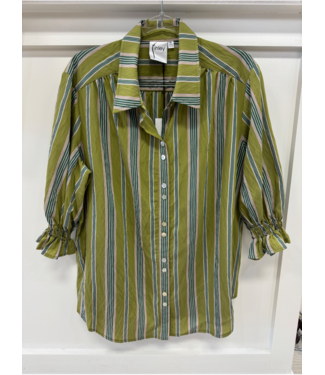Finley Sirena Smocked Sleeve Shirt #3168095