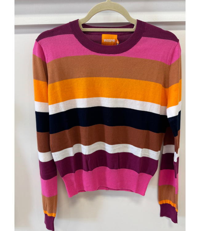 Wispr Multi Stripe Crew #W-8077