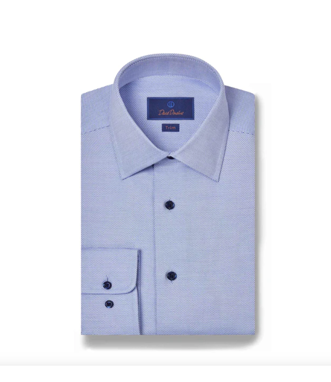 Blue Micro Dobby Dress Shirt