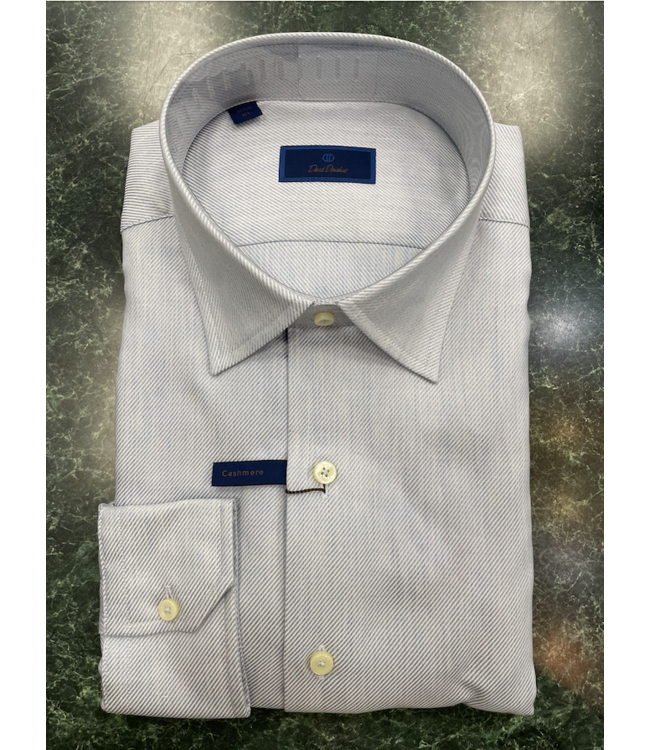 Casual Spread Collar Cashmere Sport Shirt Sky