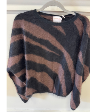 Brodie Cashmere Brodie cashmere #127 Brushed zebra crew