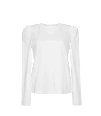 Burgess Maren Puff Sleeve Top F708 cream
