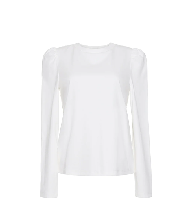 Burgess Maren Puff Sleeve Top F708 cream