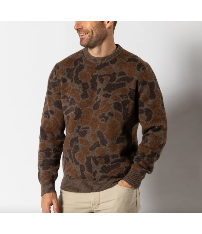Camo Intarsia Crewneck Sweater