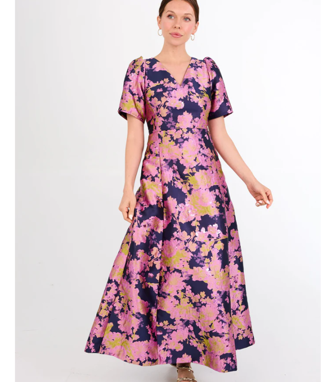 Abbey Glass Arden Brocade Gown- 1201FW25NY