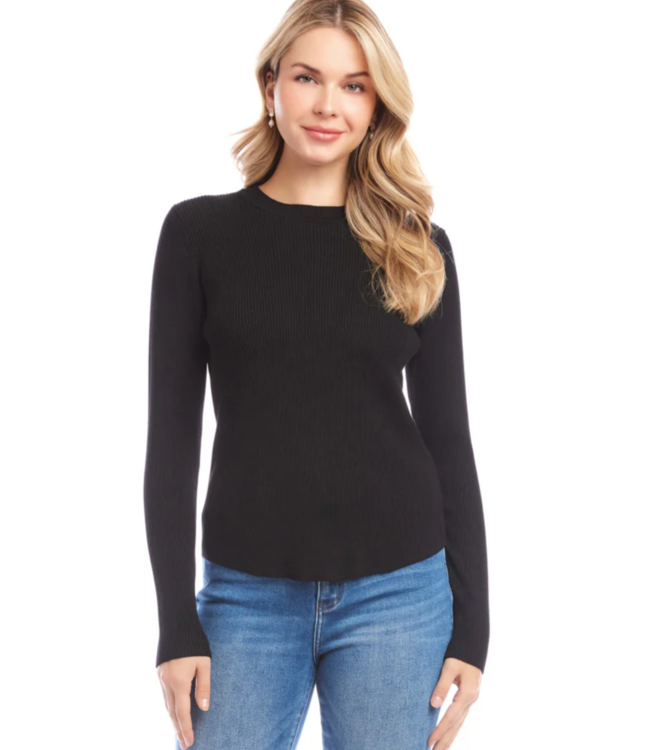 Karen Kane Ribbed Crewneck Sweater #L89134