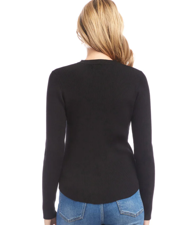 Karen Kane Ribbed Crewneck Sweater #L89134
