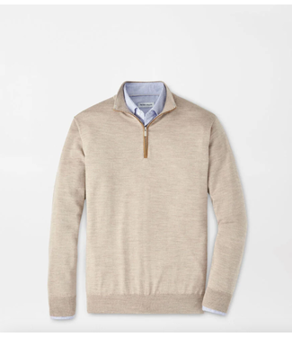Peter Millar Autumn Crest Suede Trim Quarter-Zip