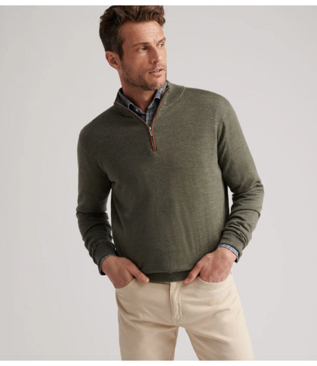 Autumn Crest Suede Trim Quarter-Zip