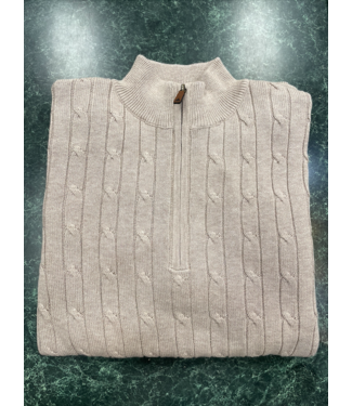 Cotton Cashmere Mock Neck 1/4 Zip