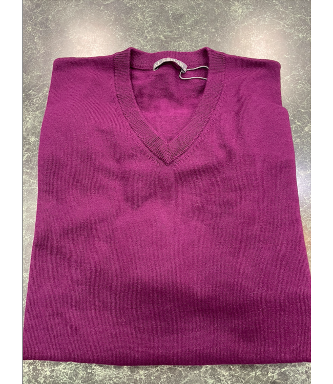 Cotton Cashmere Classic V-Neck Pullover