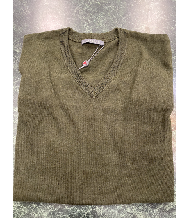 Cotton Cashmere Classic V-Neck Vest