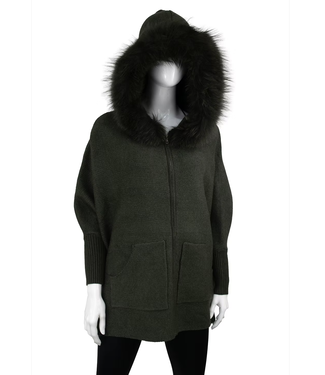 Mitchie's Mitchie's Knit Poncho With Zip #POYU40