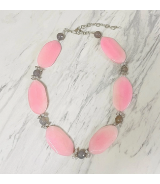 Anita K Anita K Pink, Jade, Agate & Crystal Cluster Necklace - SN 264