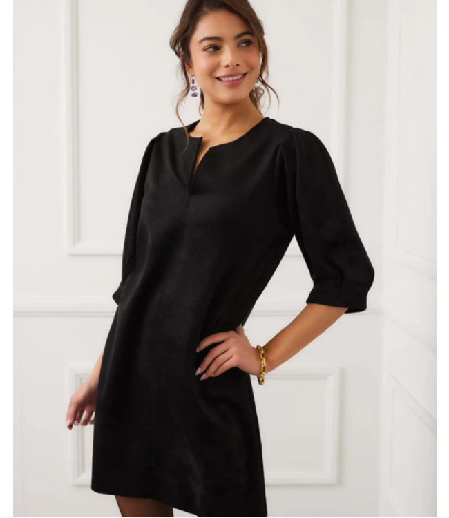 Karen Kane Faux Suede Puff Sleeve Dress - 3L71512