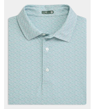 Gen Teal Rainbow Trout Printed Performance Polo