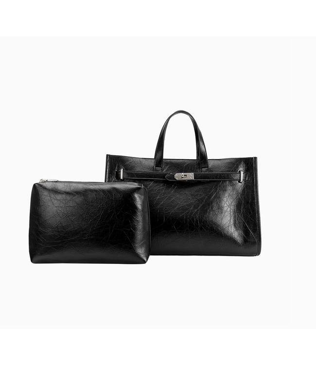 Melie Bianco Sutton Recycled Vegan Leather Tote Bag- BD1014K