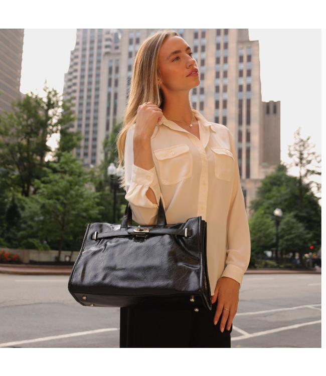 Melie Bianco Sutton Recycled Vegan Leather Tote Bag- BD1014K