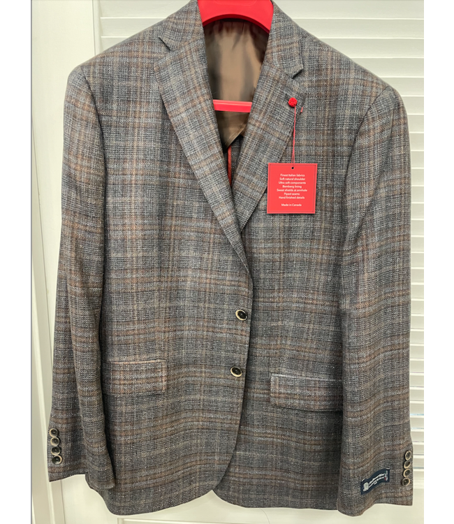TailoRED Charcoal/Brown Sport Coat GIAC18130517