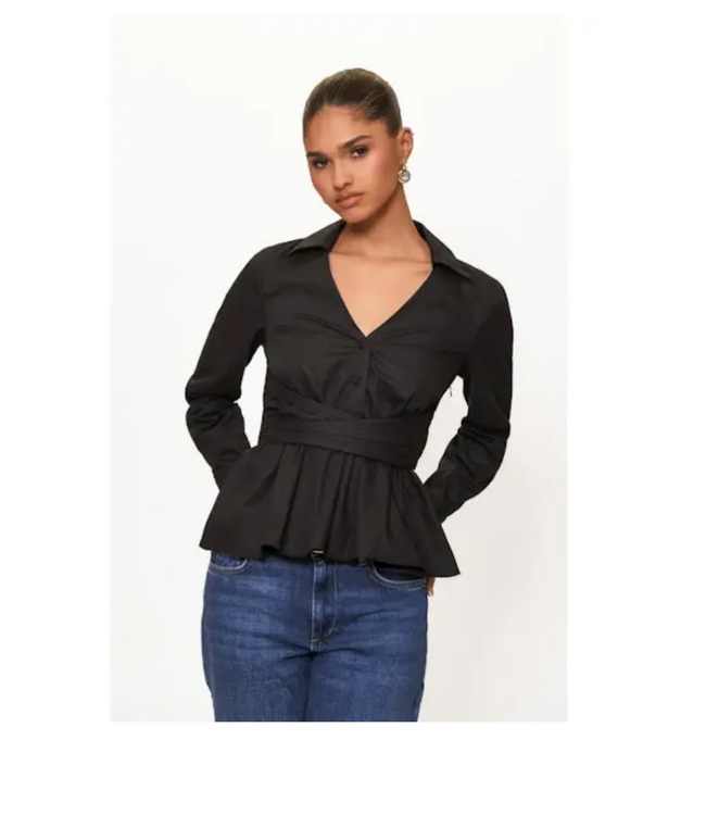 Hutch #2652 Barber Wrap Blouse