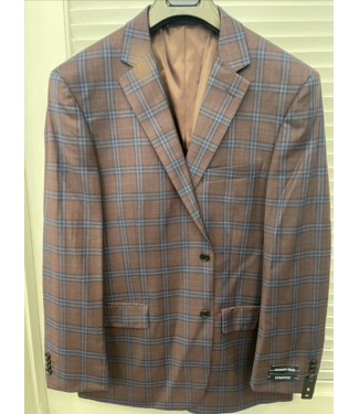Novara Alessandro Vitello Vented Sport Coat Brown/Plum