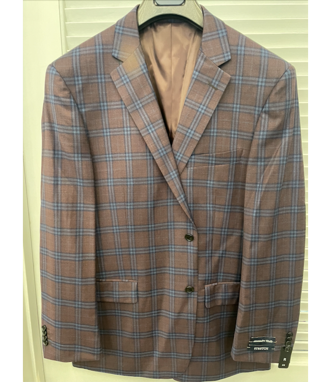 Alessandro Vitello Vented Sport Coat Brown/Plum