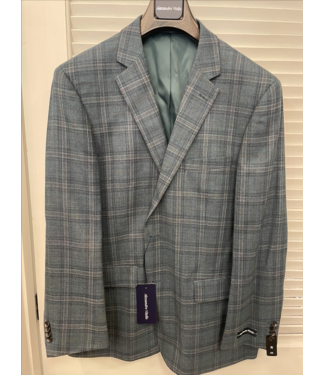 Novara Alessandro Vitello Vented Sport Coat Olive